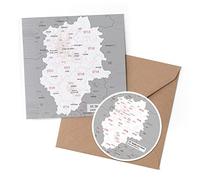 1 x Greeting Card & 10 cm Round Sticker Set - Stoke-on-Trent District - Birthday Thank You Friend Lover Fan Mum Dad Kids #55603