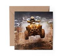 1 x Greeting Card ATV Quad Bike Transport - Blank Birthday Celebration Anniversary #8339