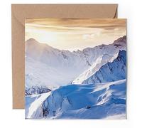 1 x Greeting Card - Austrian Mountains Ski Slope Austria - Blank Birthday Celebration Anniversary #50142