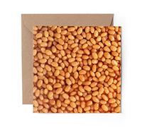 1 x Greeting Card Baked Beans Food Breakfast Cafe - Blank Birthday Celebration Anniversary #44208