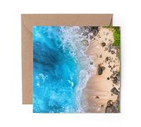 1 x Greeting Card Bali Island Indonesia Beach View - Blank Birthday Celebration Anniversary #21178