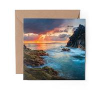 1 x Greeting Card Beach Sunset Madeira Island - Blank Birthday Celebration Anniversary #44237