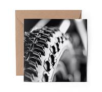 1 x Greeting Card Bicycle Tyre Bike Cycling - Blank Birthday Celebration Anniversary #2753