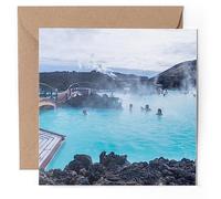 1 x Greeting Card - Blue Lagoon Geothermal Spa Iceland - Blank Birthday Celebration Anniversary #50318