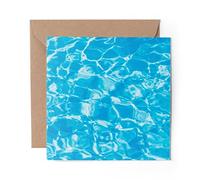 1 x Greeting Card Blue Water Pool Swimming Holiday - Blank Birthday Celebration Anniversary #8805