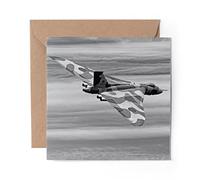 1 x Greeting Card BW - Avro Vulcan B2 Bomber Plane - Blank Birthday Celebration Anniversary #37058