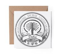 1 x Greeting Card BW - Dubai United Arab Emirates UAE - Blank Birthday Celebration Anniversary #40611