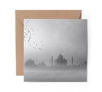 1 x Greeting Card BW - Purple Taj Mahal India Agra - Blank Birthday Celebration Anniversary #38442