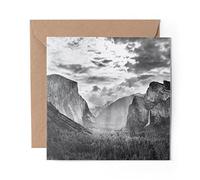 1 x Greeting Card BW - Yosemite National Park California - Blank Birthday Celebration Anniversary #41273