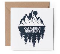 1 x Greeting Card - Carpathian Mountains Range Forest - Blank Birthday Celebration Anniversary #60998