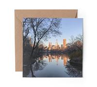 1 x Greeting Card Central Park Lake New York NYC - Blank Birthday Celebration Anniversary #14052