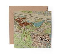 1 x Greeting Card Chernobyl Pripyat Russian Map - Blank Birthday Celebration Anniversary #2348