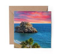 1 x Greeting Card Costa del Sol Malaga Spain - Blank Birthday Celebration Anniversary #44732