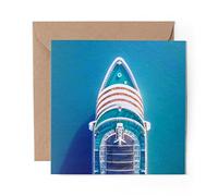 1 x Greeting Card Cruise Ship Ocean Sea - Blank Birthday Celebration Anniversary #2030