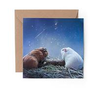 1 x Greeting Card Cute Guinea Pig Love - Blank Birthday Celebration Anniversary #2036