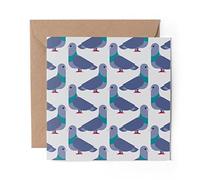 1 x Greeting Card Cute Pigeon Bird Patterd Birds - Blank Birthday Celebration Anniversary #44799