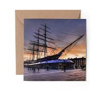 1 x Greeting Card Cutty Sark Sailing Boat Ship - Blank Birthday Celebration Anniversary #3222