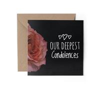 1 x Greeting Card - Deepest Condolences Bereavement Loss Flower Gift #71118