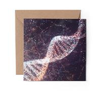 1 x Greeting Card DNA Double Helix Genetics Science - Blank Birthday Celebration Anniversary #16315