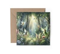 1 x Greeting Card - Fairytale Forest Fairies Pixie Kids Girls Happy Birthday Well Done Thank You Gift #70827