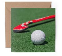 1 x Greeting Card - Field Hockey Stick Ball Sports - Blank Birthday Celebration Anniversary #50888