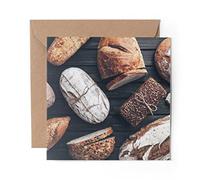 1 x Greeting Card Freshly Baked Bread Loaf Bakery - Blank Birthday Celebration Anniversary #45075