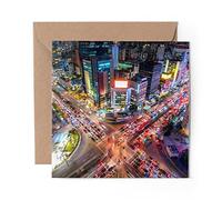1 x Greeting Card Gangnam Square Seoul South Korea City - Blank Birthday Celebration Anniversary #45128