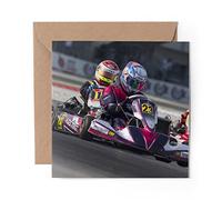 1 x Greeting Card Go Karting Racing Kart - Blank Birthday Celebration Anniversary #16474
