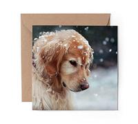 1 x Greeting Card Golden Retriever Puppy Dog Labrador - Blank Birthday Celebration Anniversary #45177