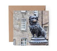 1 x Greeting Card Greyfriars Bobby Edinburgh - Blank Birthday Celebration Anniversary #3331
