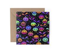 1 x Greeting Card - Halloween Pumpkins Bats Evil Spooky Moon Scary Gift #71121