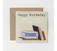 1 x Greeting Card - Happy Birthday Author Book Reading Writing Literacy Girls Daughter Friend Teenager Boys Trendy Illustration #79261