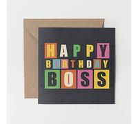 1 x Greeting Card - Happy Birthday Boss Office Colleague Work Gift #0157