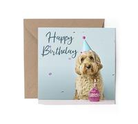 1 x Greeting Card - Happy Birthday Cockapoo Dog Cupcake Kids Party Gift #71061