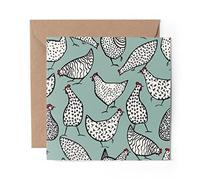 1 x Greeting Card Hens Chickens Farm Bird Chicken - Blank Birthday Celebration Anniversary #13190