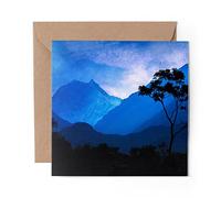 1 x Greeting Card Himalayan Mountains Nepal View - Blank Birthday Celebration Anniversary #21687
