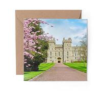 1 x Greeting Card Historic Windsor Castle England - Blank Birthday Celebration Anniversary #16118