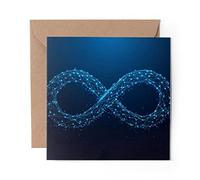 1 x Greeting Card Infinity Sign Technology Innovation - Blank Birthday Celebration Anniversary #3971