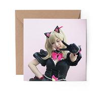 1 x Greeting Card Japanese Anime Cosplay Japan Girl - Blank Birthday Celebration Anniversary #45428