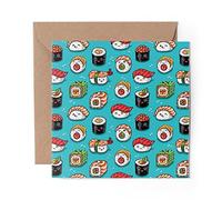 1 x Greeting Card Japanese Sushi Rolls Sushi Food - Blank Birthday Celebration Anniversary #14475