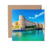 1 x Greeting Card Kyrenia Castle Northern Cyprus - Blank Birthday Celebration Anniversary #16279