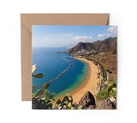 1 x Greeting Card La Teresitas Beach Tenerife Spain - Blank Birthday Celebration Anniversary #16557