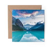 1 x Greeting Card Lake Louise Banff Canada - Blank Birthday Celebration Anniversary #2190