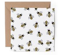 1 x Greeting Card - Little Bumble Bee Pattern - Blank Birthday Celebration Anniversary #51346
