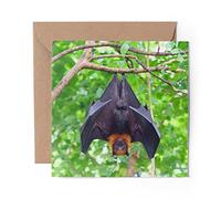 1 x Greeting Card Lyle's Flying Fox Fruit Bat Hanging - Blank Birthday Celebration Anniversary #15724