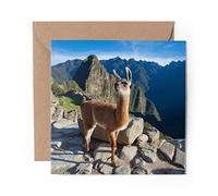 1 x Greeting Card Machu Picchu Peru Llama Alpaca - Blank Birthday Celebration Anniversary #21820