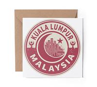 1 x Greeting Card Malaysia Kuala Lumpur Travel - Blank Birthday Celebration Anniversary #7445