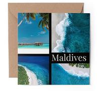 1 x Greeting Card - Maldives Tropical Island Beach Sea - Blank Birthday Celebration Anniversary #63193