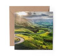1 x Greeting Card Mam Tor Peak District Countryside - Blank Birthday Celebration Anniversary #16375