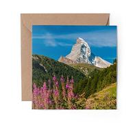 1 x Greeting Card Matterhorn Mountain Zermatt - Blank Birthday Celebration Anniversary #3458